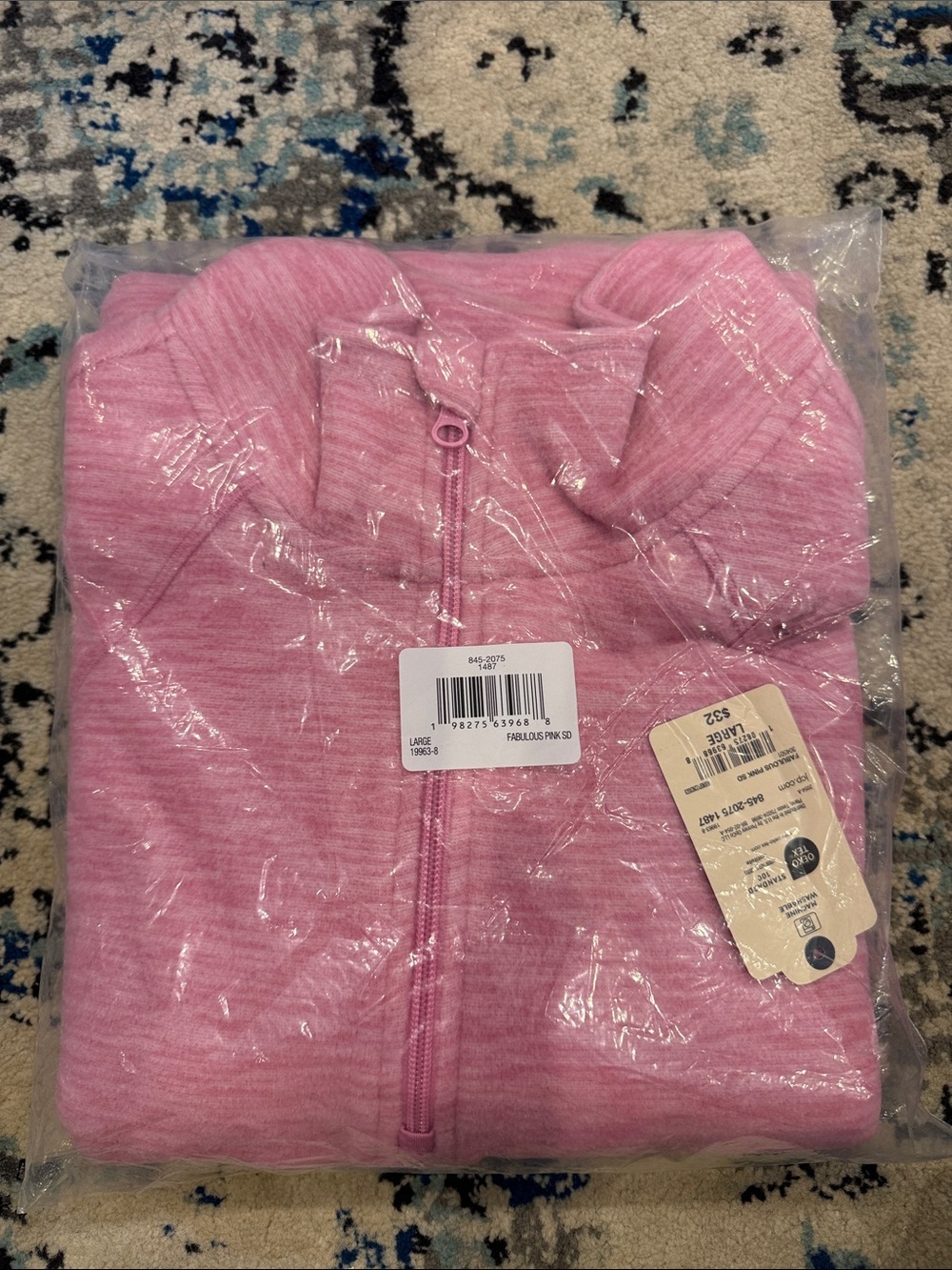 NWT St John’s Bay soft Heathered Pink Full-Zip Hoodie